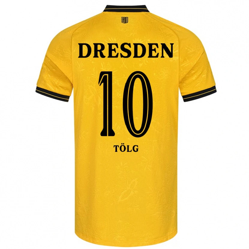 Danxen Mænd Cedric Tölg #10 Gul Sort Hjemmebane Spillertrøjer 2025/26 Trøje T-Shirt