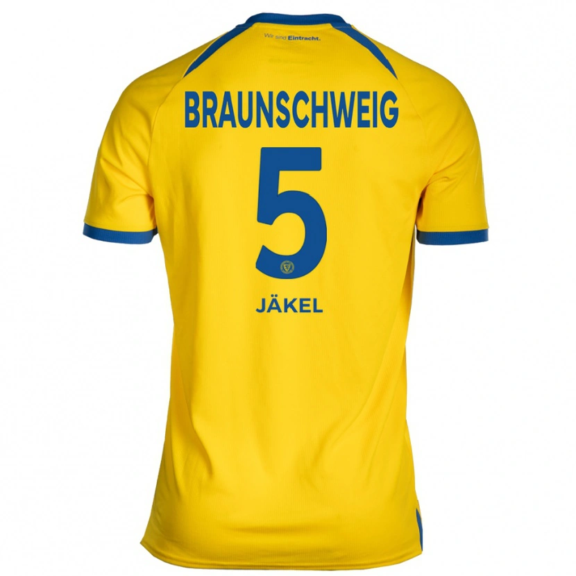 Danxen Mænd Frederik Jäkel #5 Gul Blå Hjemmebane Spillertrøjer 2025/26 Trøje T-Shirt