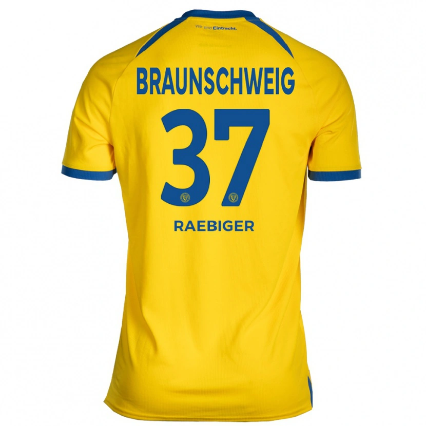 Danxen Mænd Sidney Raebiger #37 Gul Blå Hjemmebane Spillertrøjer 2025/26 Trøje T-Shirt