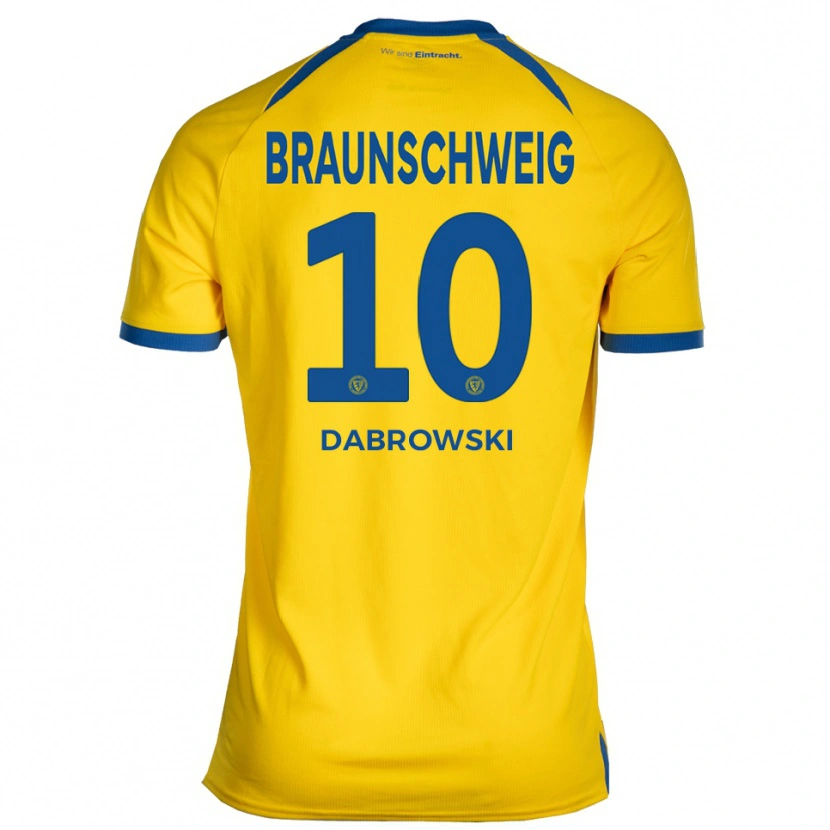 Danxen Mænd Sebastian Dabrowski #10 Gul Blå Hjemmebane Spillertrøjer 2025/26 Trøje T-Shirt