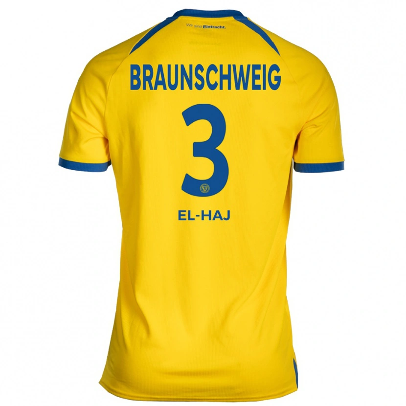 Danxen Mænd Basim El-Haj #3 Gul Blå Hjemmebane Spillertrøjer 2025/26 Trøje T-Shirt