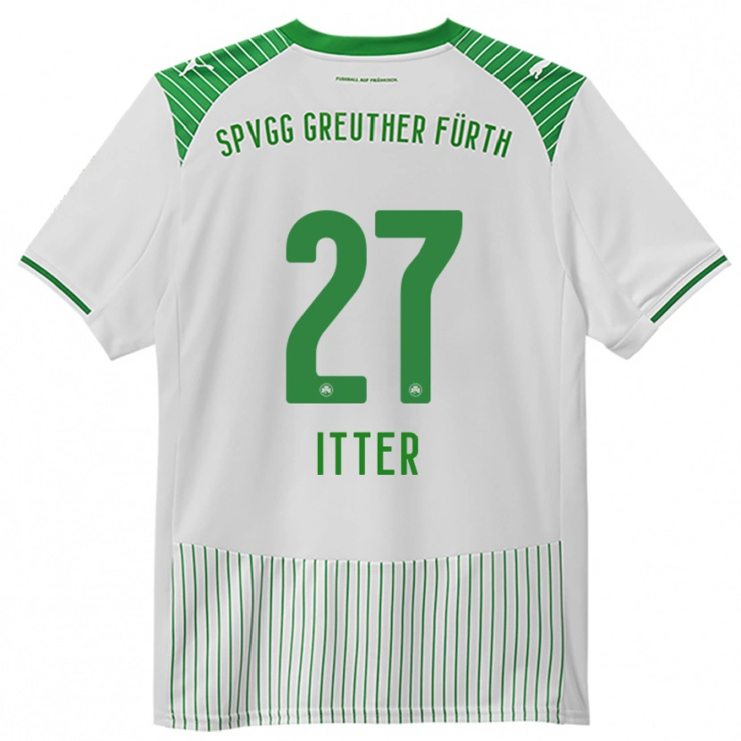 Danxen Mænd Luca Itter #27 Hvid Grøn Hjemmebane Spillertrøjer 2025/26 Trøje T-Shirt