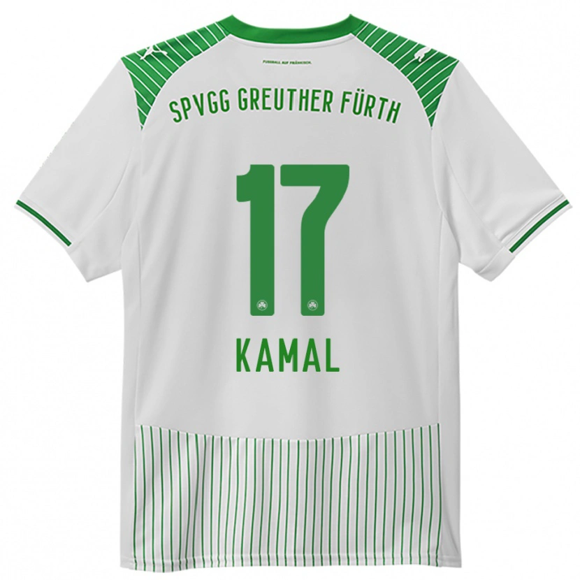 Danxen Mænd Fadl Kamal #17 Hvid Grøn Hjemmebane Spillertrøjer 2025/26 Trøje T-Shirt