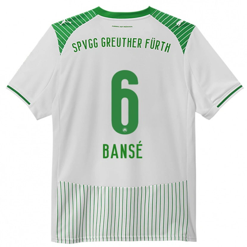 Danxen Mænd Sacha Bansé #6 Hvid Grøn Hjemmebane Spillertrøjer 2025/26 Trøje T-Shirt