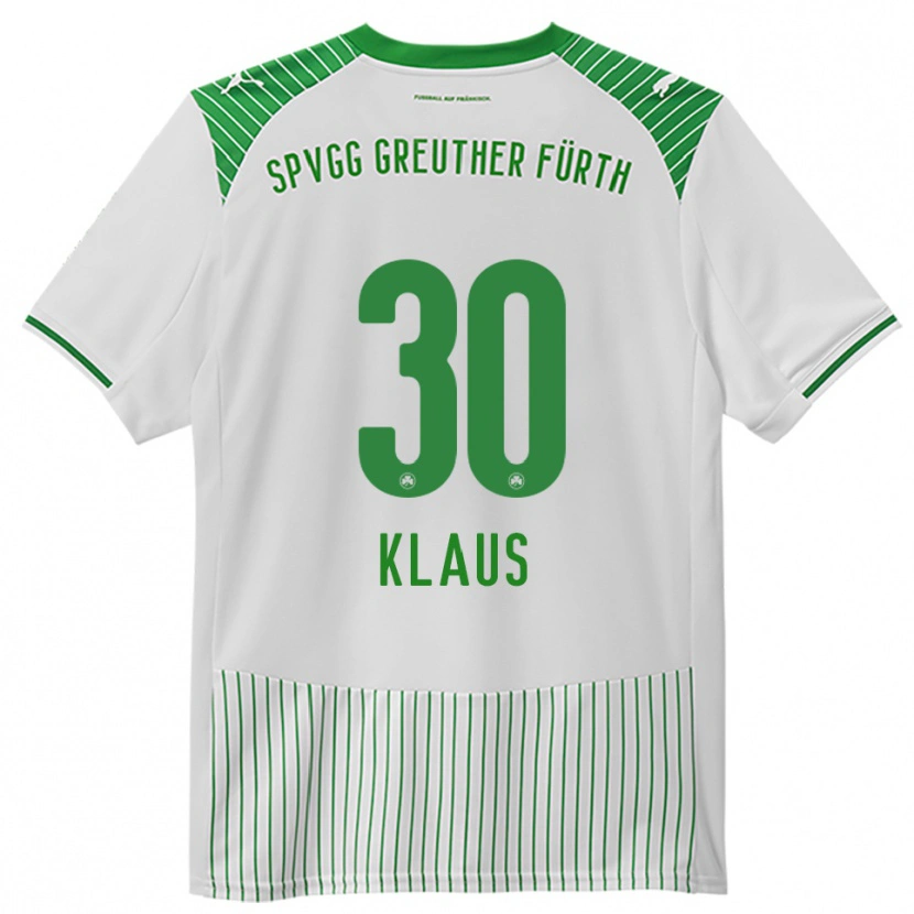 Danxen Mænd Felix Klaus #30 Hvid Grøn Hjemmebane Spillertrøjer 2025/26 Trøje T-Shirt