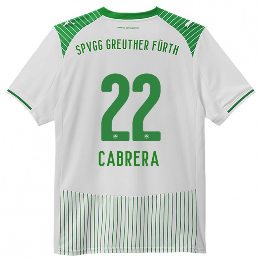 Danxen Mænd Juan Cabrera #22 Hvid Grøn Hjemmebane Spillertrøjer 2025/26 Trøje T-Shirt