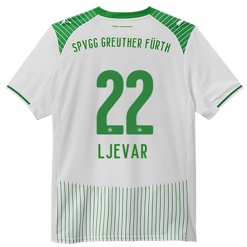 Danxen Mænd Nico Ljevar #22 Hvid Grøn Hjemmebane Spillertrøjer 2025/26 Trøje T-Shirt