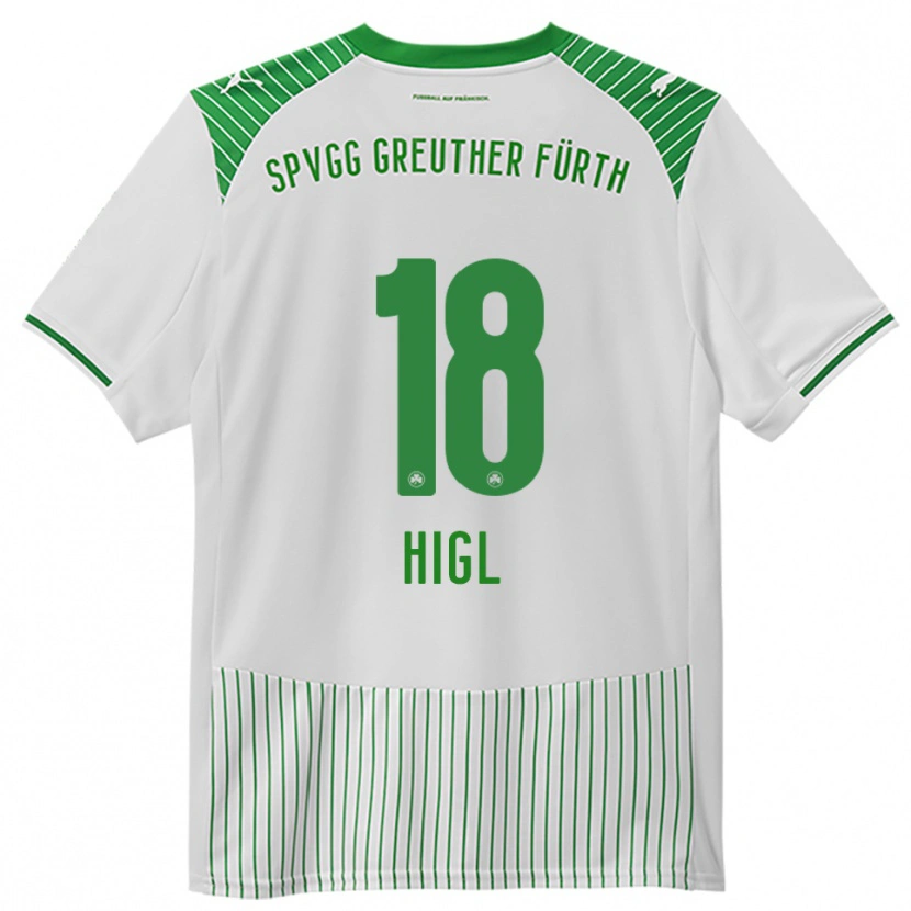 Danxen Mænd Felix Higl #18 Hvid Grøn Hjemmebane Spillertrøjer 2025/26 Trøje T-Shirt