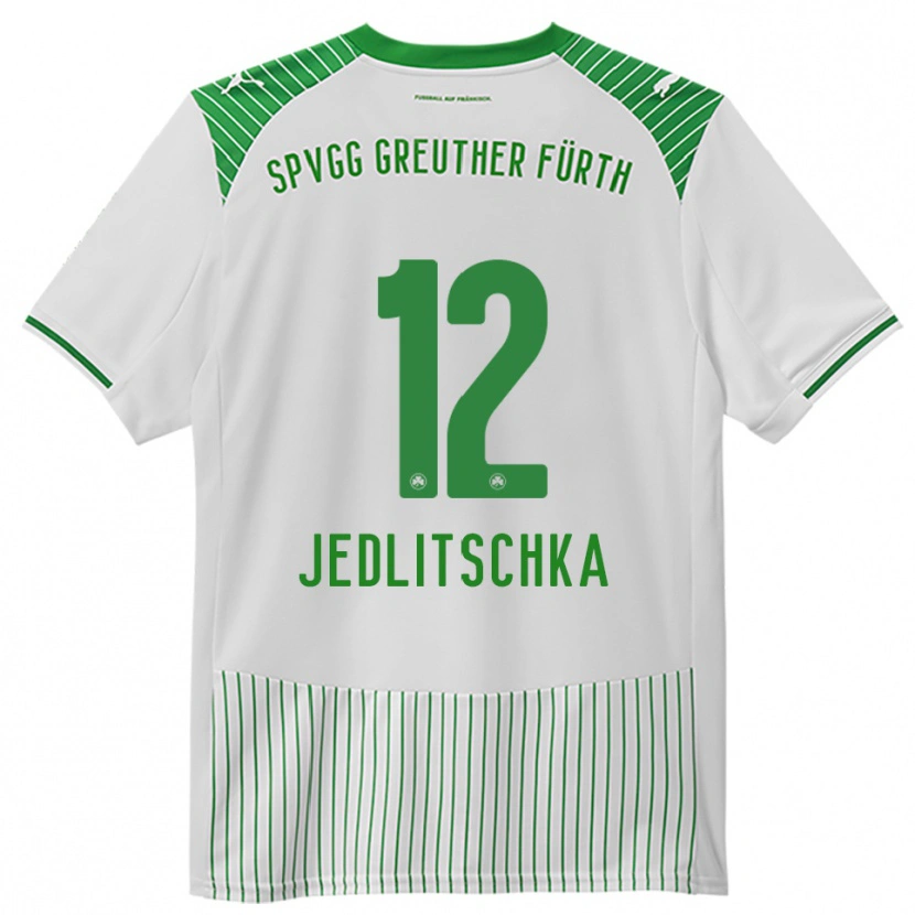 Danxen Mænd Moritz Jedlitschka #12 Hvid Grøn Hjemmebane Spillertrøjer 2025/26 Trøje T-Shirt