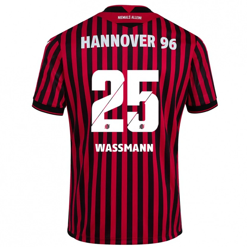 Danxen Mænd Isabel Waßmann #25 Rød Sort Hjemmebane Spillertrøjer 2025/26 Trøje T-Shirt