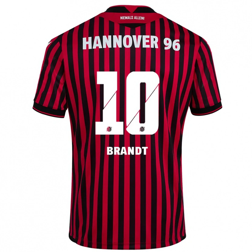 Danxen Mænd Keanu Brandt #10 Rød Sort Hjemmebane Spillertrøjer 2025/26 Trøje T-Shirt