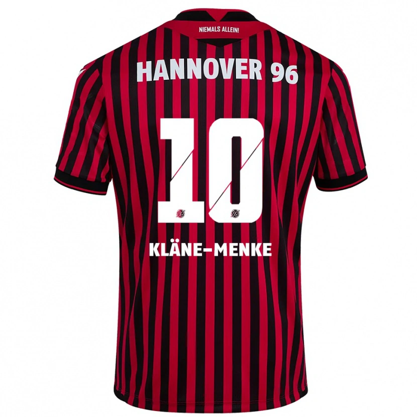 Danxen Mænd Pirmin Kläne-Menke #10 Rød Sort Hjemmebane Spillertrøjer 2025/26 Trøje T-Shirt
