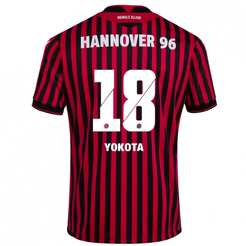 Danxen Mænd Daisuke Yokota #18 Rød Sort Hjemmebane Spillertrøjer 2025/26 Trøje T-Shirt