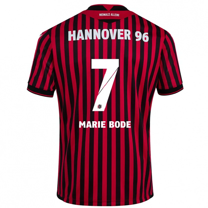 Danxen Mænd Bente Marie Bode #7 Rød Sort Hjemmebane Spillertrøjer 2025/26 Trøje T-Shirt