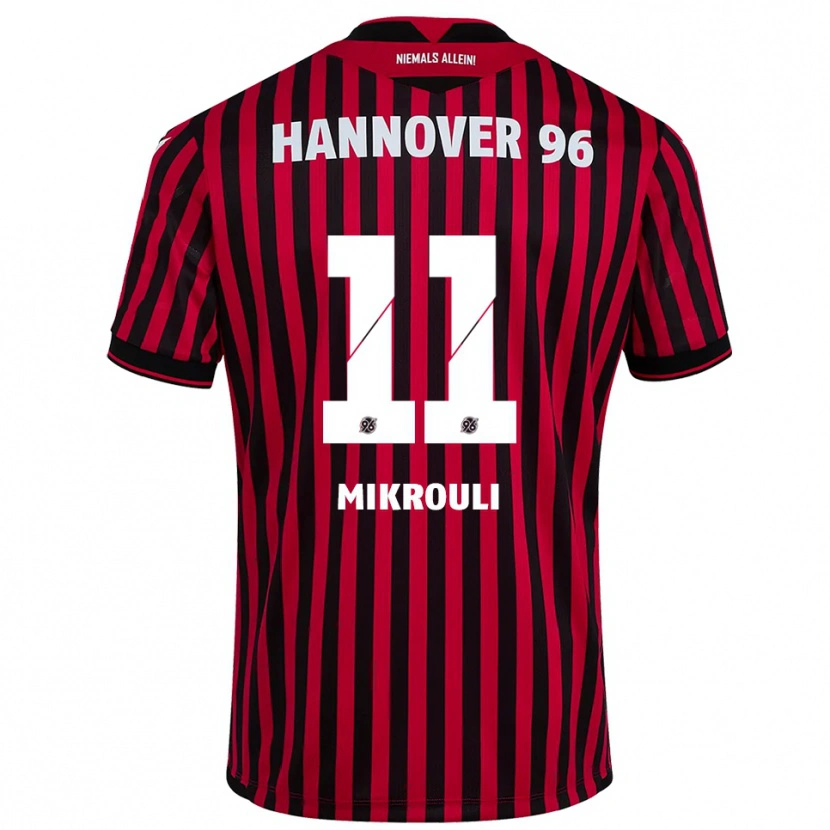Danxen Mænd Alexia Mikrouli #11 Rød Sort Hjemmebane Spillertrøjer 2025/26 Trøje T-Shirt