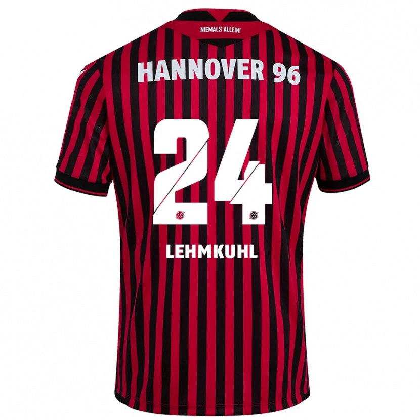 Danxen Mænd Camillo Lehmkuhl #24 Rød Sort Hjemmebane Spillertrøjer 2025/26 Trøje T-Shirt