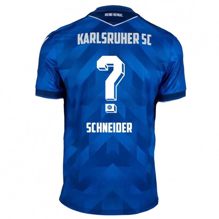 Danxen Mænd Nadja Schneider #0 Blå Hvid Hjemmebane Spillertrøjer 2025/26 Trøje T-Shirt