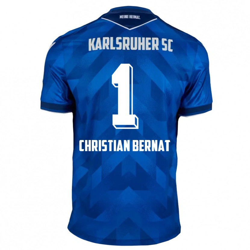Danxen Mænd Hans Christian Bernat #1 Blå Hvid Hjemmebane Spillertrøjer 2025/26 Trøje T-Shirt