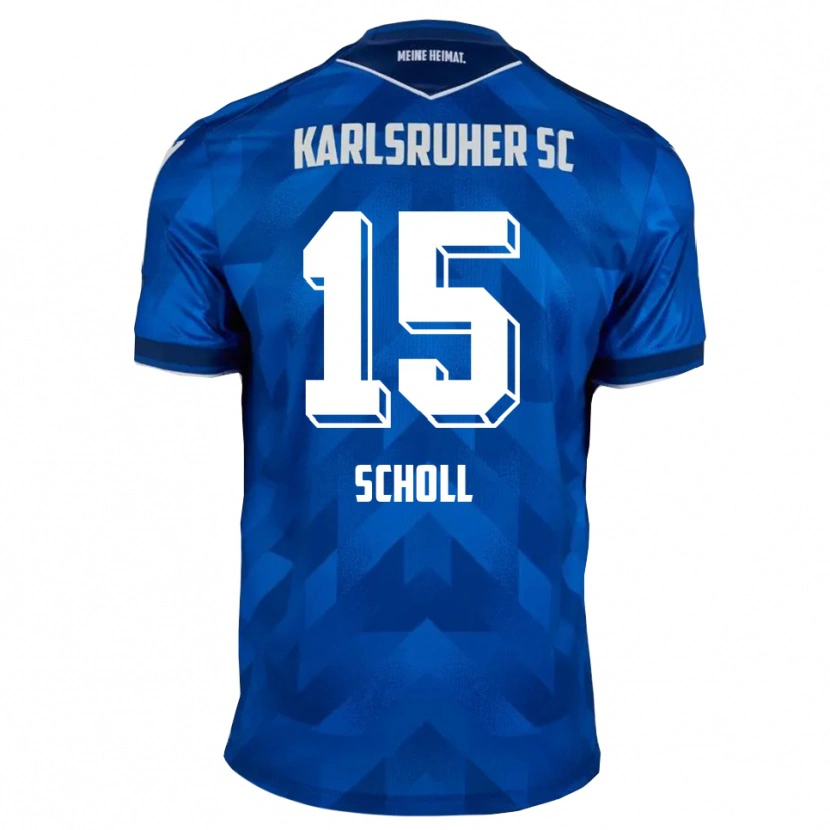 Danxen Mænd Paul Scholl #15 Blå Hvid Hjemmebane Spillertrøjer 2025/26 Trøje T-Shirt