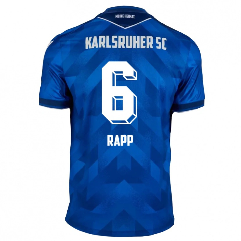 Danxen Mænd Nicolai Rapp #6 Blå Hvid Hjemmebane Spillertrøjer 2025/26 Trøje T-Shirt