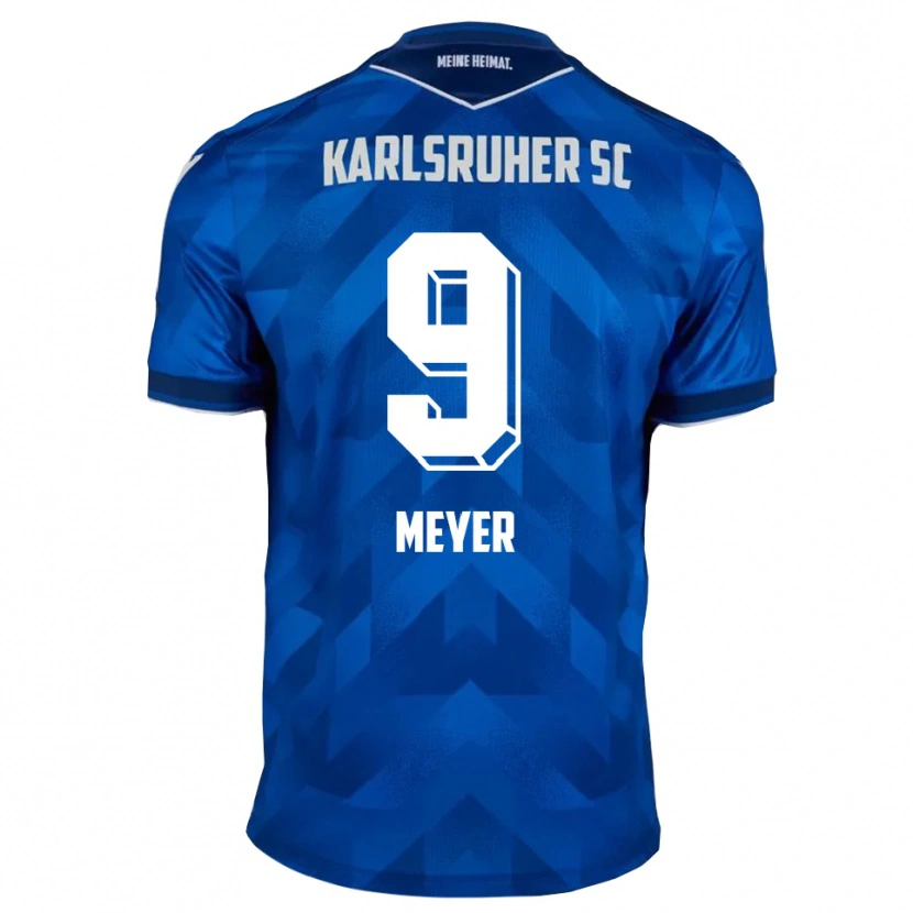 Danxen Mænd John Meyer #9 Blå Hvid Hjemmebane Spillertrøjer 2025/26 Trøje T-Shirt