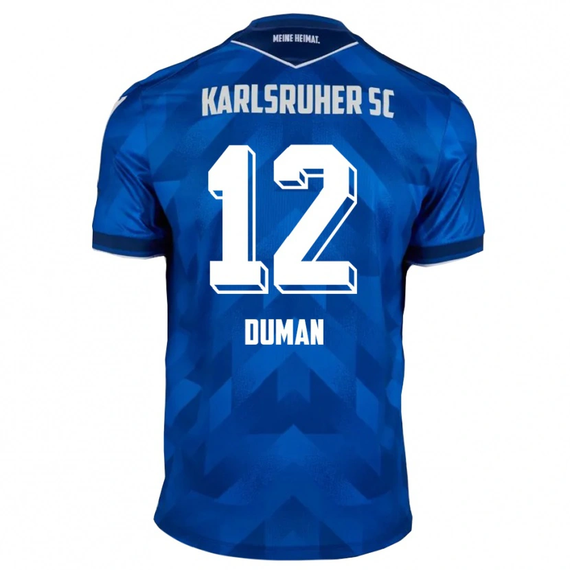 Danxen Mænd Bugra Duman #12 Blå Hvid Hjemmebane Spillertrøjer 2025/26 Trøje T-Shirt