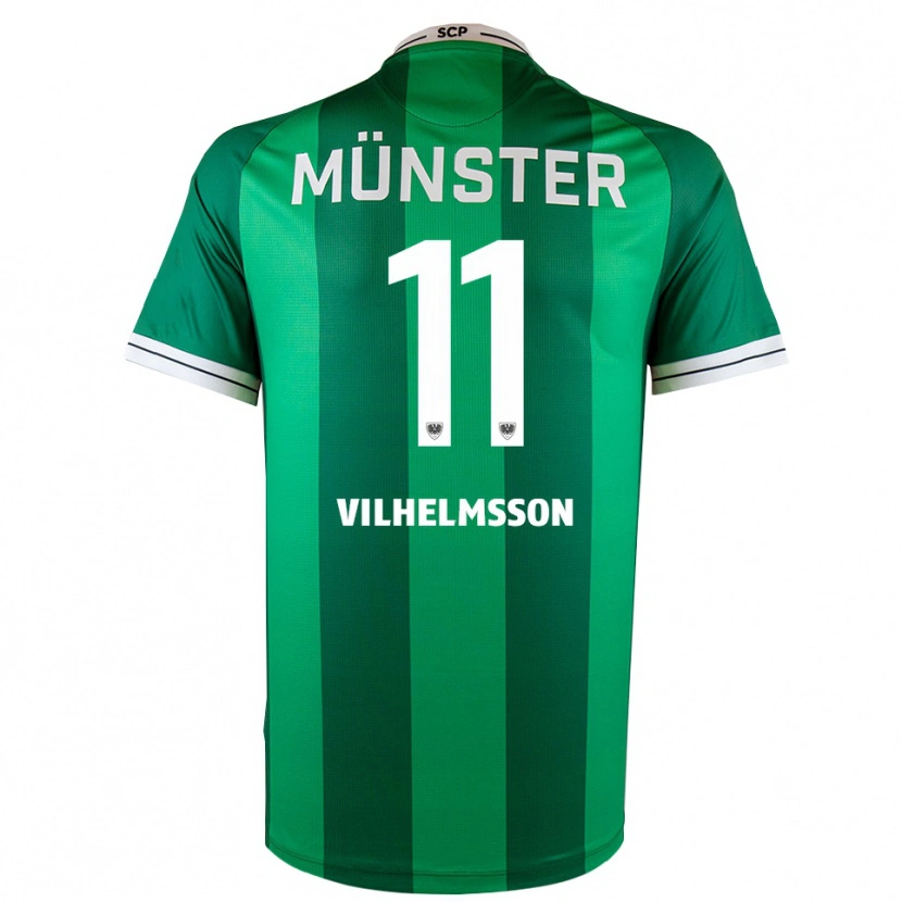 Danxen Mænd Oscar Vilhelmsson #11 Grøn Hvid Hjemmebane Spillertrøjer 2025/26 Trøje T-Shirt