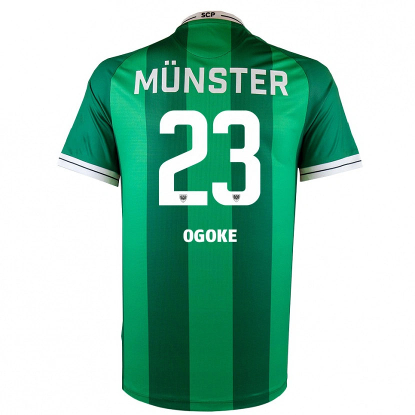 Danxen Mænd Desmond Ogoke #23 Grøn Hvid Hjemmebane Spillertrøjer 2025/26 Trøje T-Shirt