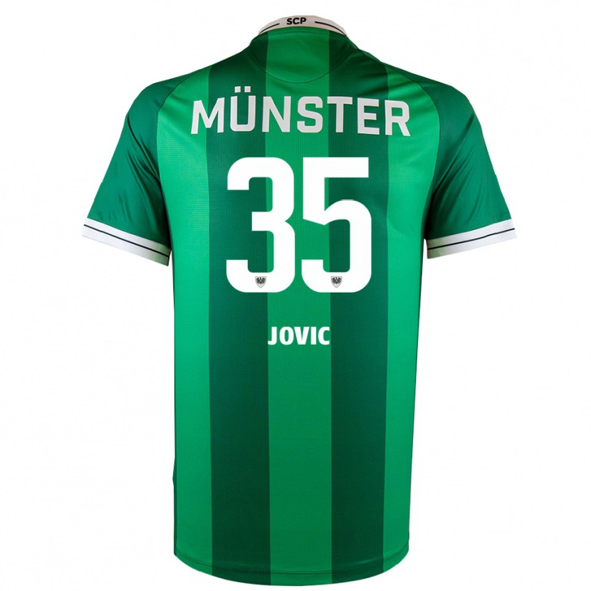 Danxen Mænd Jovan Jovic #35 Grøn Hvid Hjemmebane Spillertrøjer 2025/26 Trøje T-Shirt