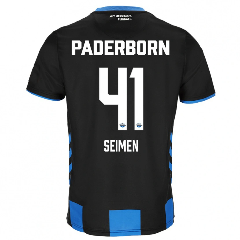 Danxen Mænd Dennis Seimen #41 Sort Blå Hjemmebane Spillertrøjer 2025/26 Trøje T-Shirt
