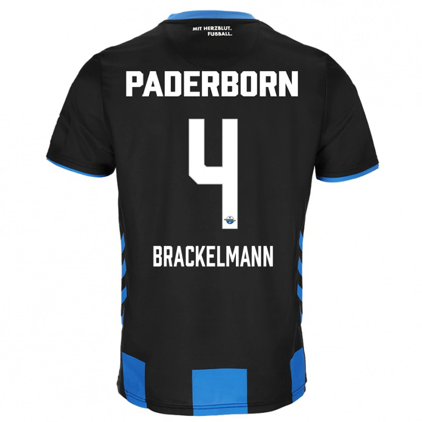 Danxen Mænd Calvin Brackelmann #4 Sort Blå Hjemmebane Spillertrøjer 2025/26 Trøje T-Shirt