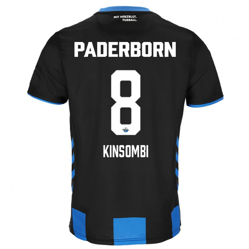 Danxen Mænd David Kinsombi #8 Sort Blå Hjemmebane Spillertrøjer 2025/26 Trøje T-Shirt