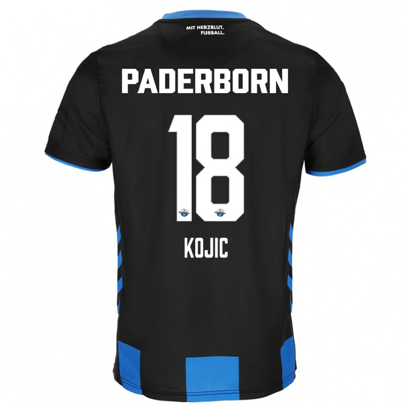 Danxen Mænd Stanko Kojic #18 Sort Blå Hjemmebane Spillertrøjer 2025/26 Trøje T-Shirt