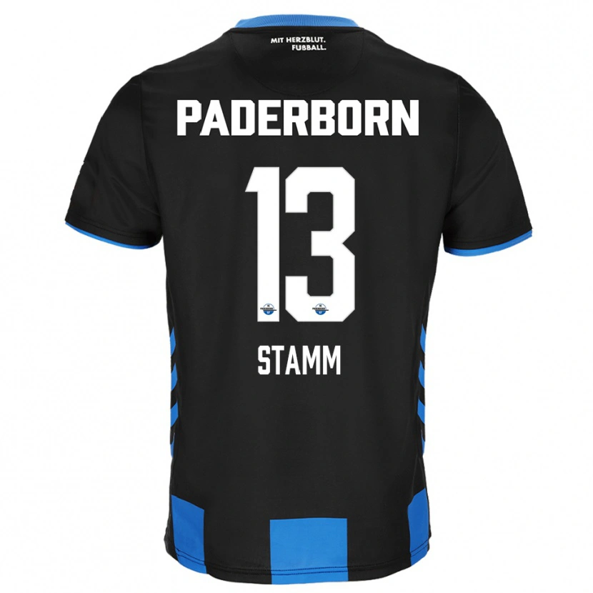 Danxen Mænd David Stamm #13 Sort Blå Hjemmebane Spillertrøjer 2025/26 Trøje T-Shirt