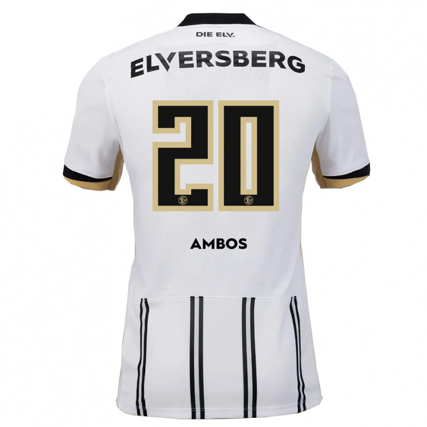 Danxen Mænd Marlon Ambos #20 Hvid Sort Hjemmebane Spillertrøjer 2025/26 Trøje T-Shirt