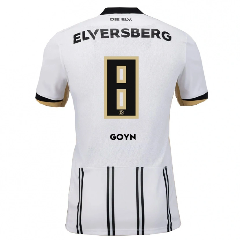 Danxen Mænd Melina Goyn #8 Hvid Sort Hjemmebane Spillertrøjer 2025/26 Trøje T-Shirt