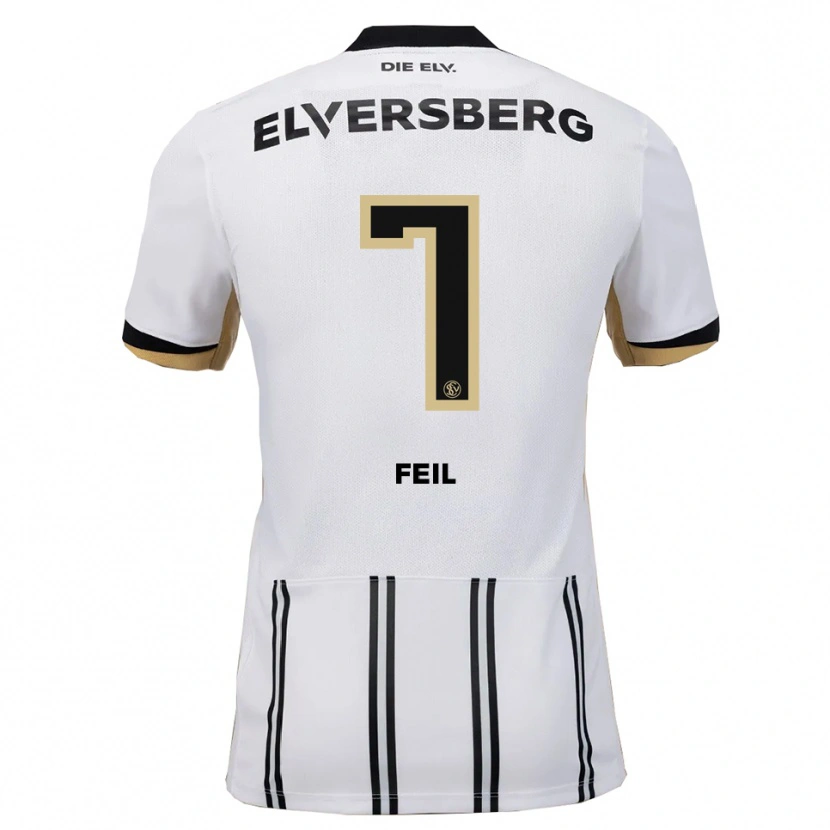 Danxen Mænd Manuel Feil #7 Hvid Sort Hjemmebane Spillertrøjer 2025/26 Trøje T-Shirt