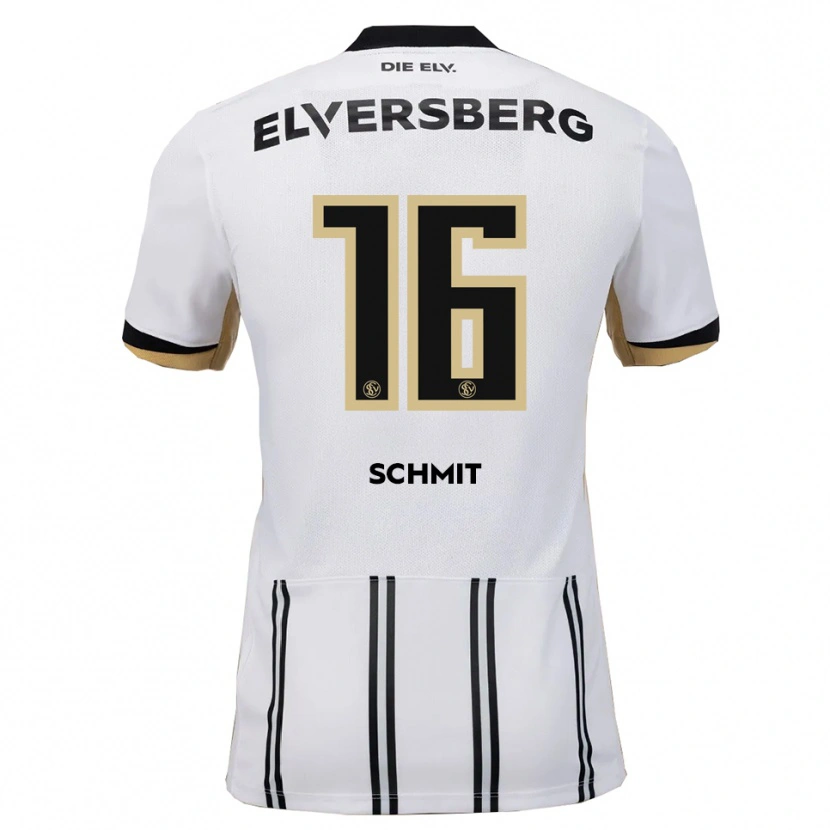 Danxen Mænd Leila Schmit #16 Hvid Sort Hjemmebane Spillertrøjer 2025/26 Trøje T-Shirt