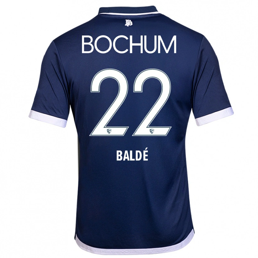 Danxen Mænd Aliou Baldé #22 Navy Hvid Hjemmebane Spillertrøjer 2025/26 Trøje T-Shirt