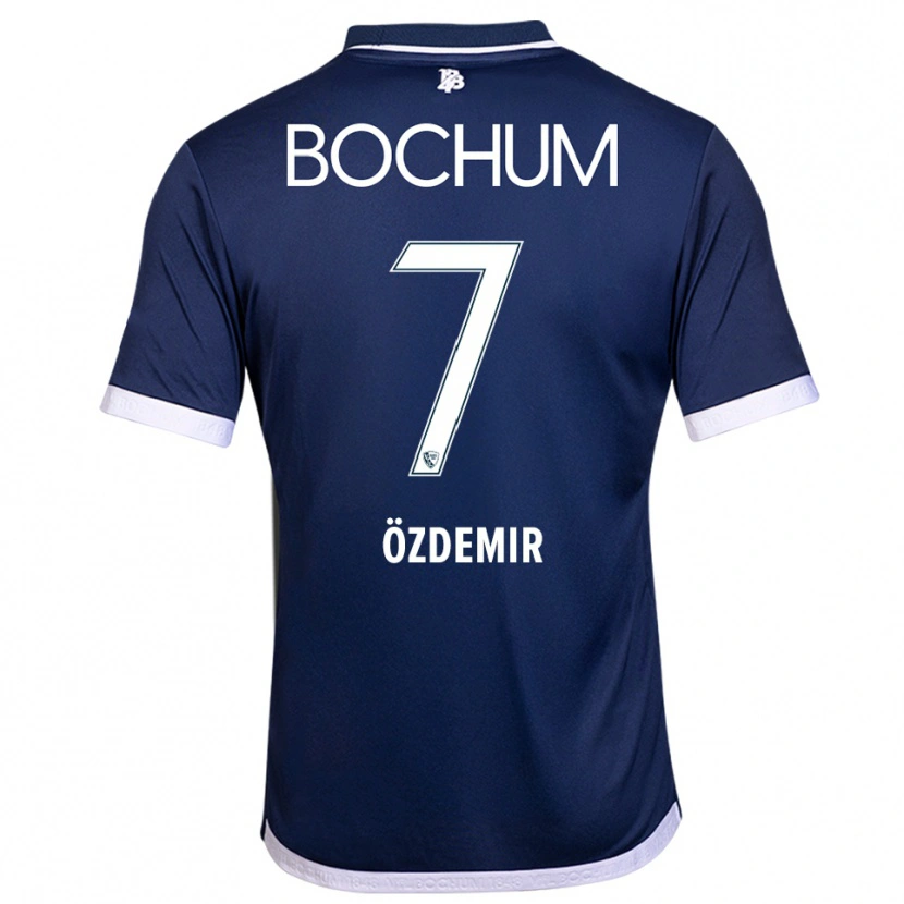 Danxen Mænd Tolga Özdemir #7 Navy Hvid Hjemmebane Spillertrøjer 2025/26 Trøje T-Shirt