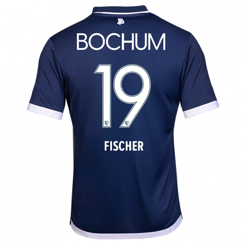 Danxen Mænd Desmond Fischer #19 Navy Hvid Hjemmebane Spillertrøjer 2025/26 Trøje T-Shirt