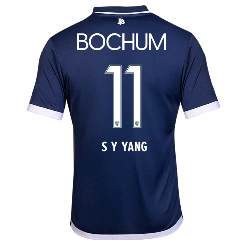 Danxen Mænd Si-Yeong Yang #11 Navy Hvid Hjemmebane Spillertrøjer 2025/26 Trøje T-Shirt