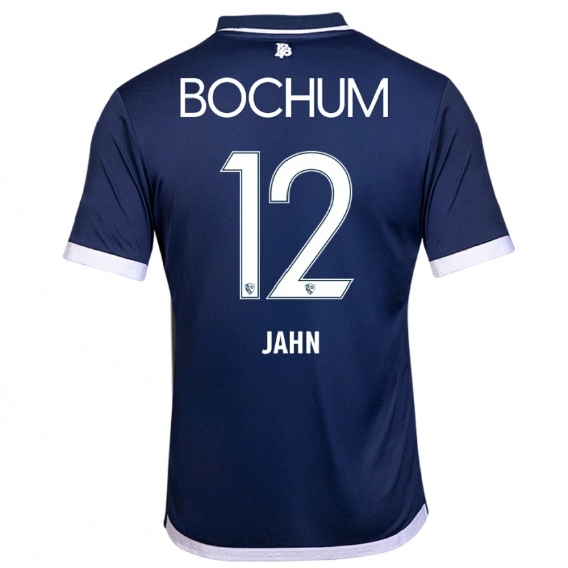 Danxen Mænd Niklas Jahn #12 Navy Hvid Hjemmebane Spillertrøjer 2025/26 Trøje T-Shirt