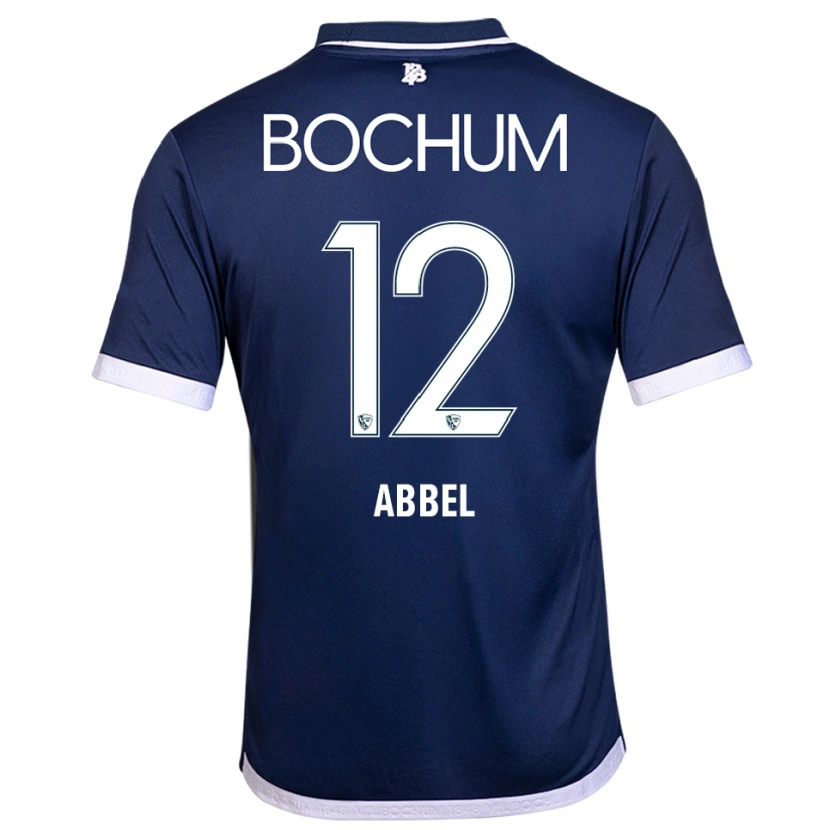Danxen Mænd Erik Abbel #12 Navy Hvid Hjemmebane Spillertrøjer 2025/26 Trøje T-Shirt