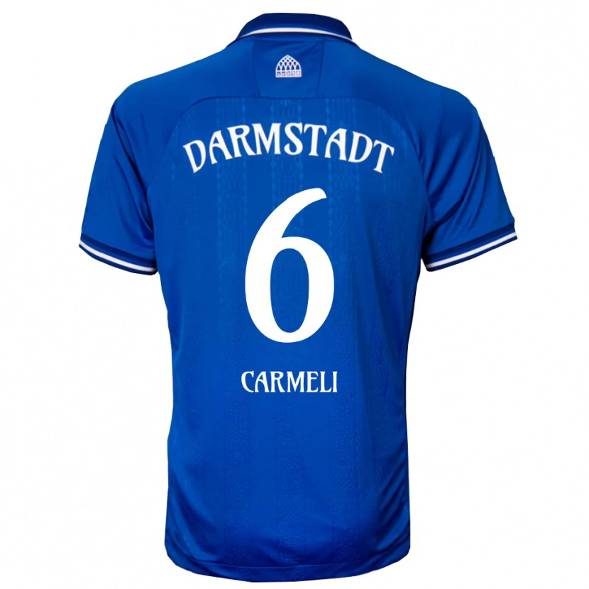 Danxen Mænd Liad Carmeli #6 Blå Hvid Hjemmebane Spillertrøjer 2025/26 Trøje T-Shirt