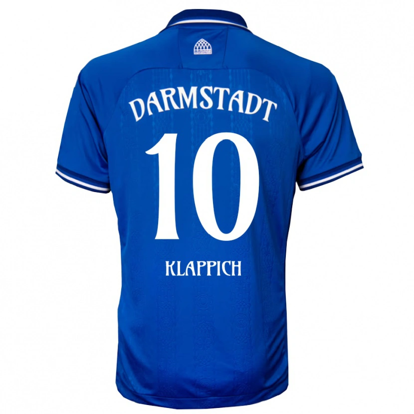 Danxen Mænd Luis Klappich #10 Blå Hvid Hjemmebane Spillertrøjer 2025/26 Trøje T-Shirt