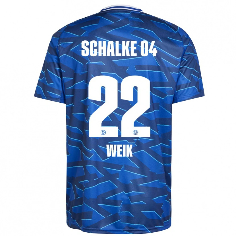 Danxen Mænd Linus Weik #22 Royal Blå Hvid Hjemmebane Spillertrøjer 2025/26 Trøje T-Shirt
