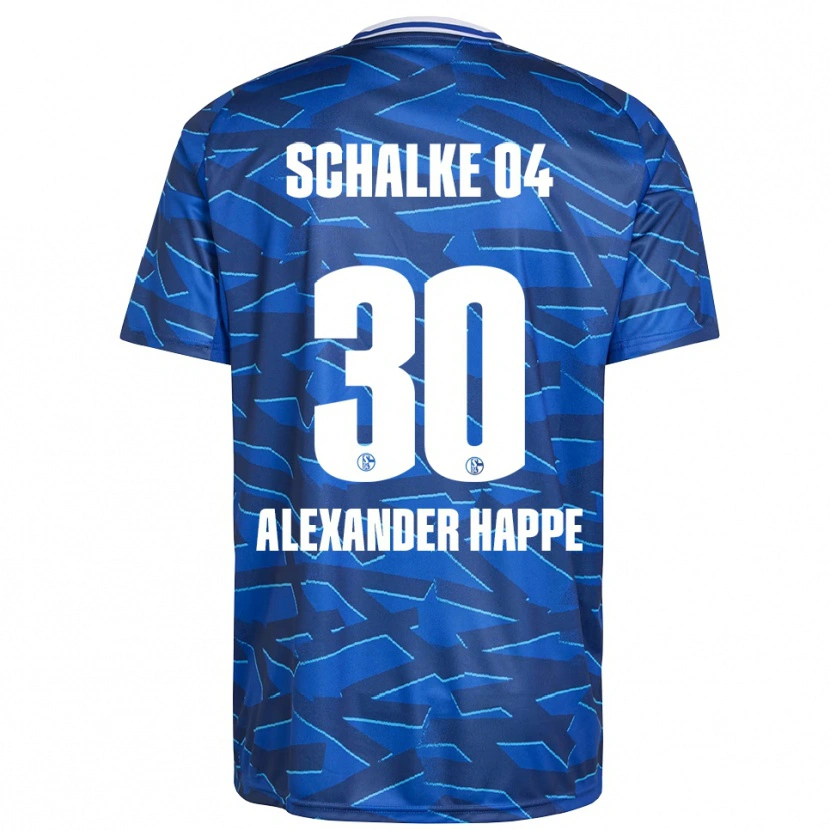 Danxen Mænd Luca Alexander Happe #30 Royal Blå Hvid Hjemmebane Spillertrøjer 2025/26 Trøje T-Shirt