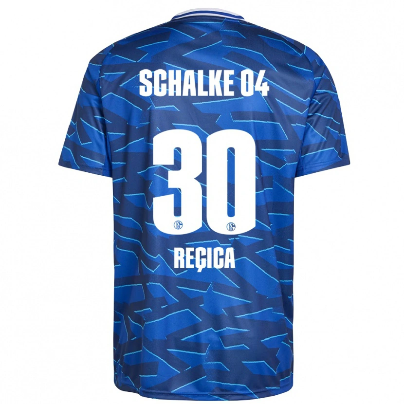 Danxen Mænd Besjana Reçica #30 Royal Blå Hvid Hjemmebane Spillertrøjer 2025/26 Trøje T-Shirt
