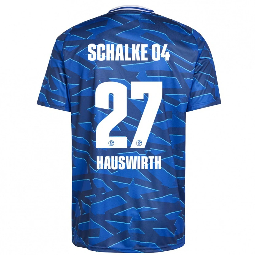 Danxen Mænd Max Hauswirth #27 Royal Blå Hvid Hjemmebane Spillertrøjer 2025/26 Trøje T-Shirt